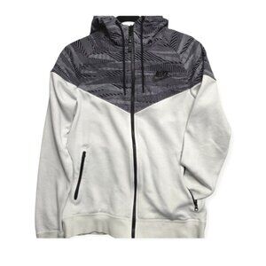 Nike Tech Monochrome Geometric Full-Zip Windrunner Hoodie Small